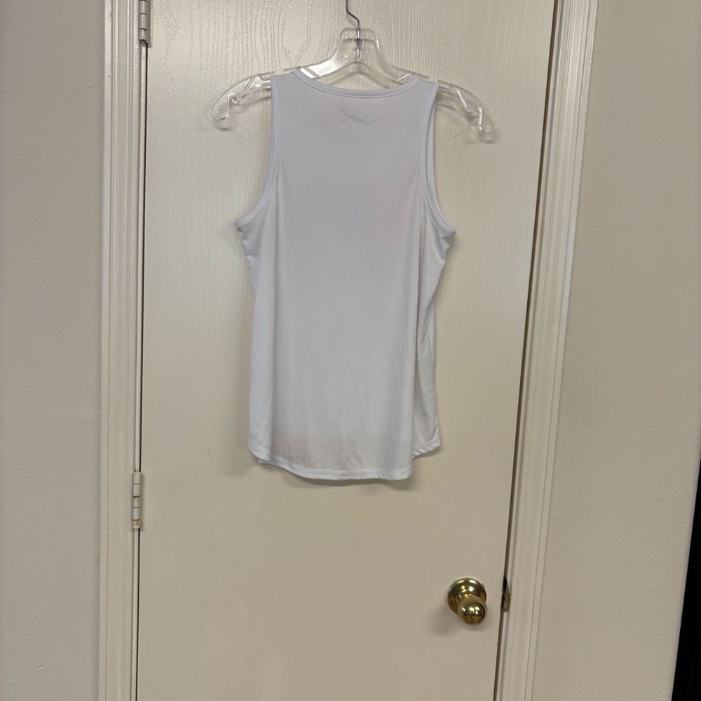 White Tank Top with Colorful Tennis Racket Design - Picture 2 of 3